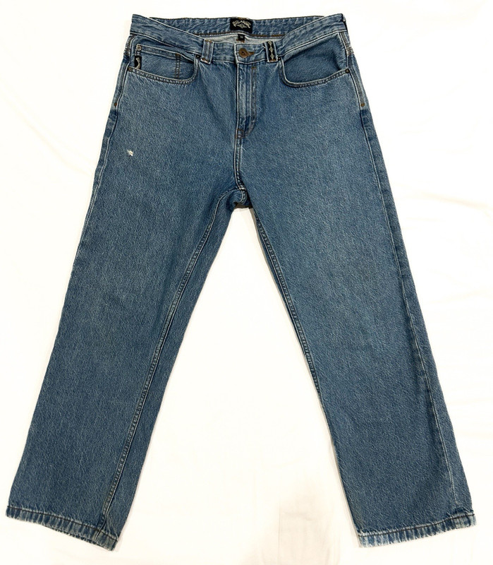 Billabong Jeans 32 Blue Denim Straight Leg Y2K Skate Surf Vintage Style