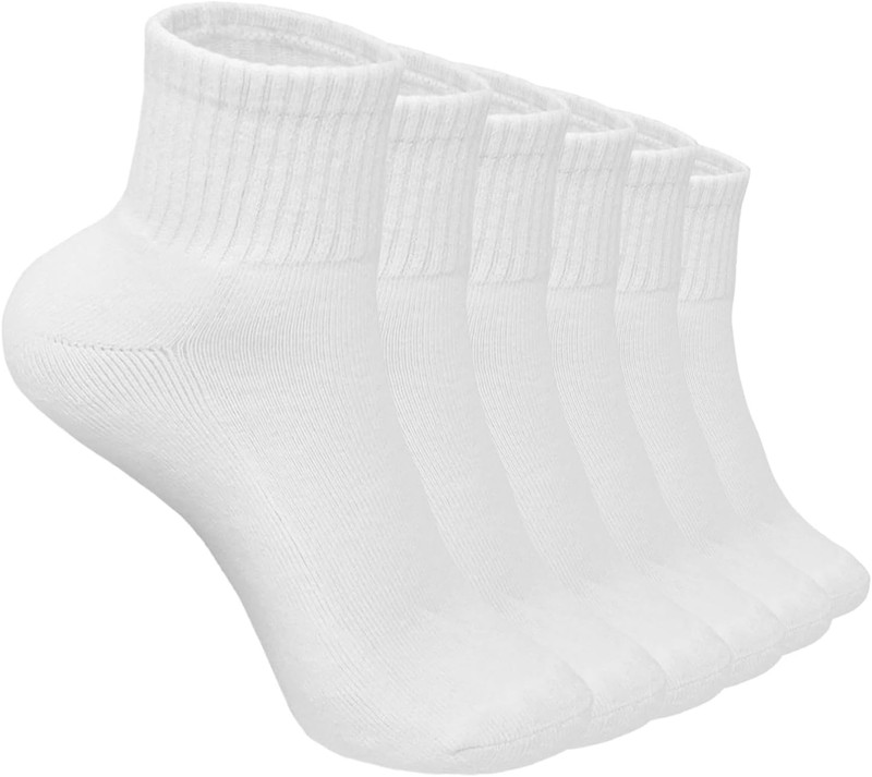 Glory Max 6 Pairs Women Ankle Socks Cotton Solid Color with Cushion for Athletic gallery
