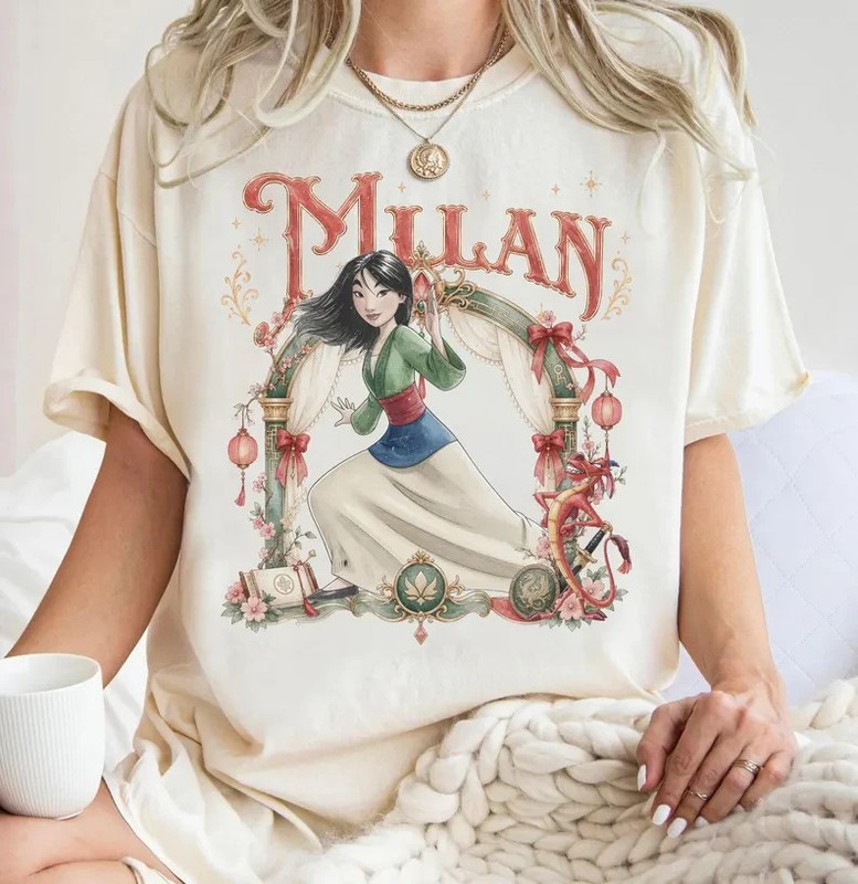 Mulan Princess Shirt, Warrior Princess Tee, Mushu Dragon Character Gift