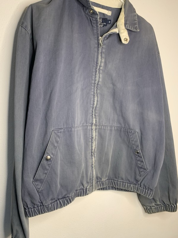 Distressed Polo Ralph Lauren Blue Full Zip Harrington Jacket Mens m Pockets Logo gallery