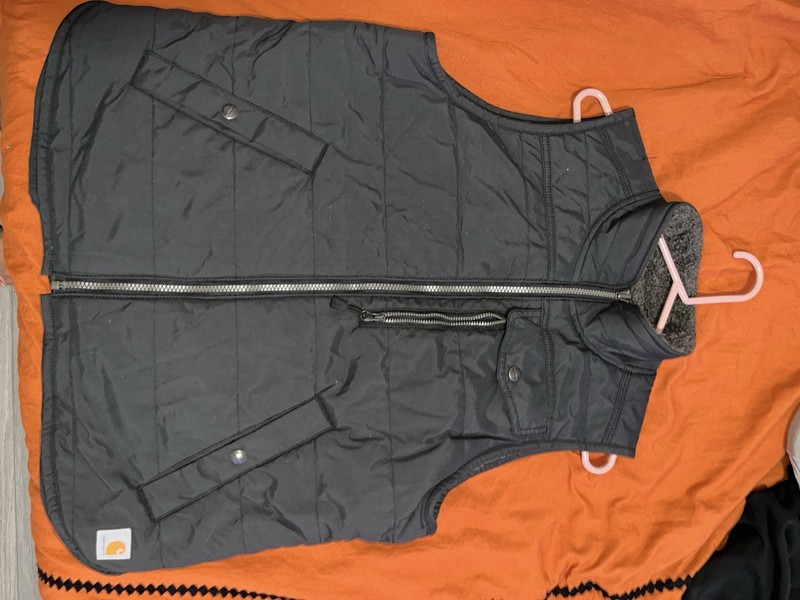 Carhartt Vest Women’s Small Utility Sherpa Lined Puffer Zip Reversible Quilted