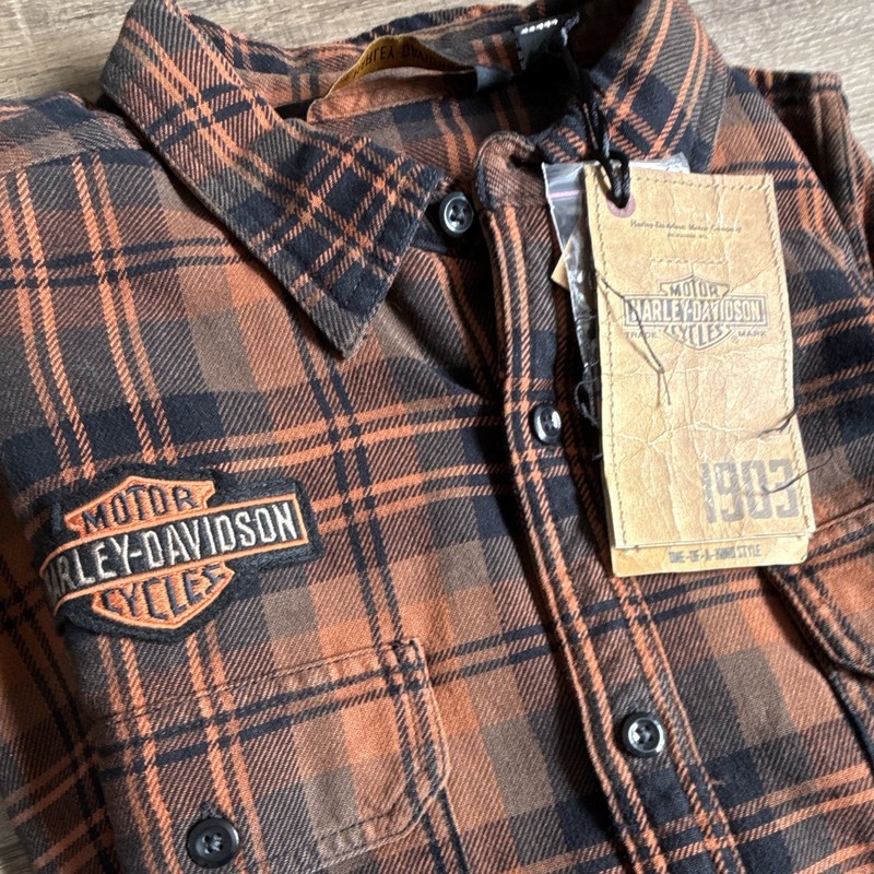 Harley-Davidson Motorsports Flannel Slim Fit Shirt L/S Pockets M