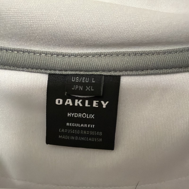 OAKLEY L MEN’S SHORT SLEEVE WHITE BASIC GOLF POLO SHIRT 431954OCB gallery