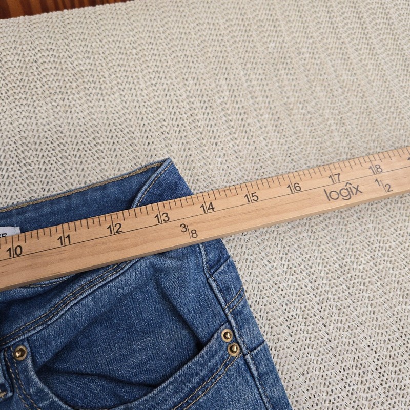YMI Wanna Betta Butt Jeans Womens 7/28 Mid Rise Skinny Distressed Denim Pants gallery