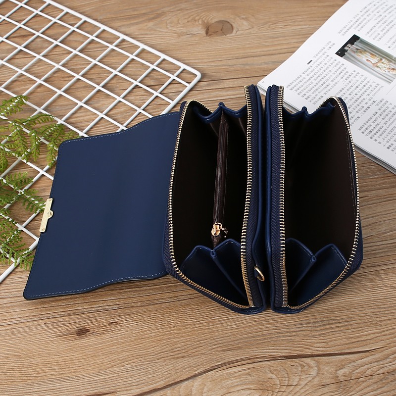 Large Capacity Shoulder Crossbody Bag Cell Phone Bags Double Zipper Wallet Purse gallery