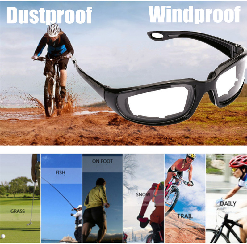 NEW Chopper Riding Motorcycle Glasses Clear Smoke Yellow, Padded, Comfortable gallery