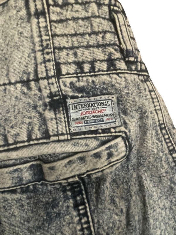 Vtg Jordache Cargo Baggy Y2K High Rise Acid Wash Tapered Rare Unisex 34 Jeans gallery