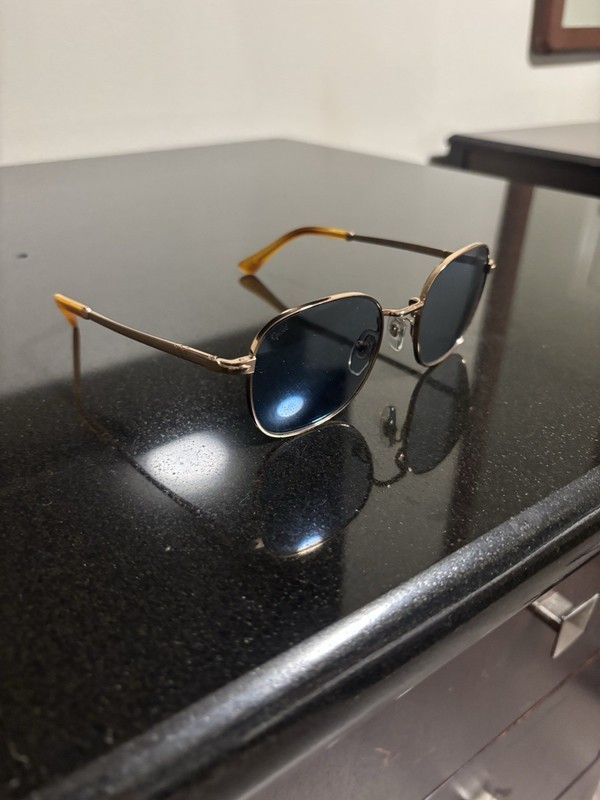 PERSOL PO1009S 108056 Copper Light Blue 52 mm Unisex Sunglasses gallery