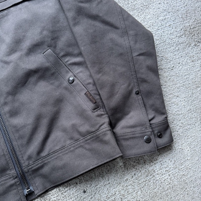 Filson Tacoma Work Jacket Full Zip Yukon Canvas 14 oz Dark Mushroom Men’s XS gallery