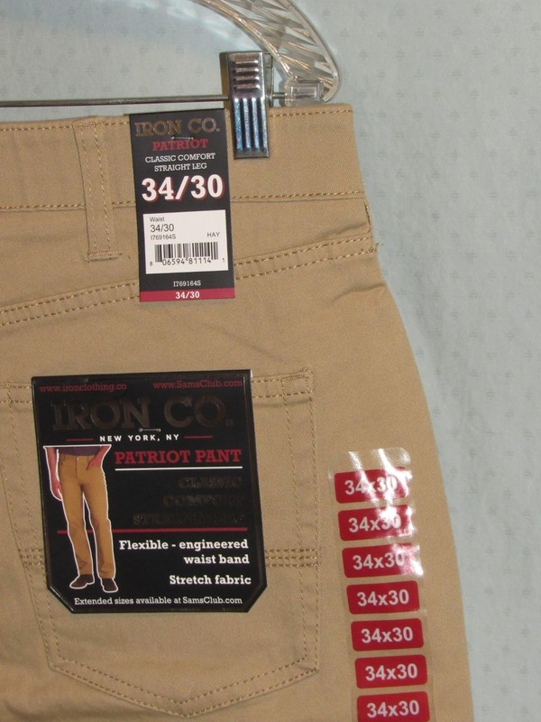 NWT Iron Co. Patriot Pant Straight Leg 5-Pocket Flex 34x30 (actual) Hay gallery