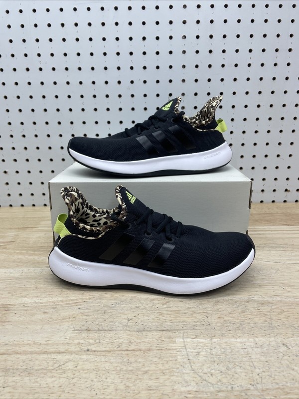 adidas Cloudfoam Pure SPW Sneaker Women’s Sizes Black Pulse Lime IG3150