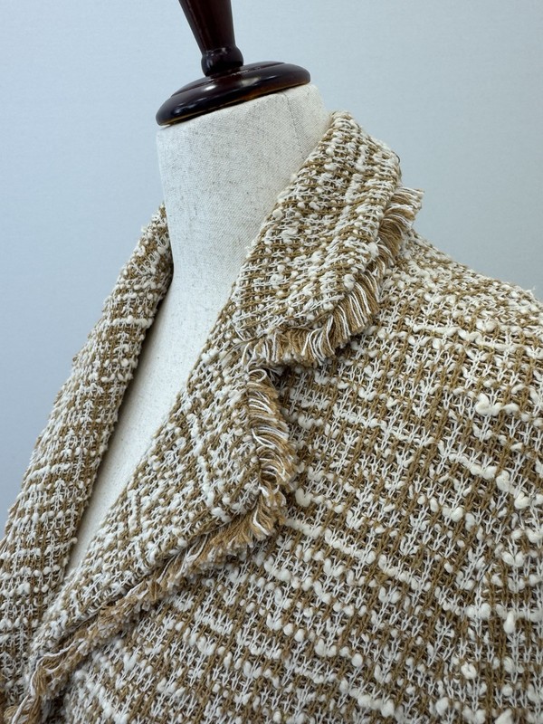 Laundry By Shelli Segal Camel Tweed Jacket Size M gallery