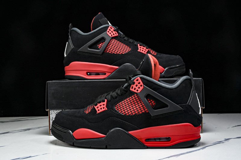 CT8527-016 AJ 4 Retro Red Thunder Black/Crimson Men’s Size 4-13