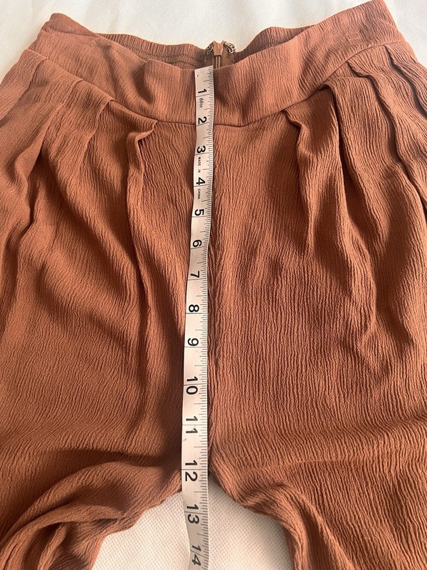 Fashinova Women’s Pant Size L Orange Color 100% Polister Wide Leg gallery