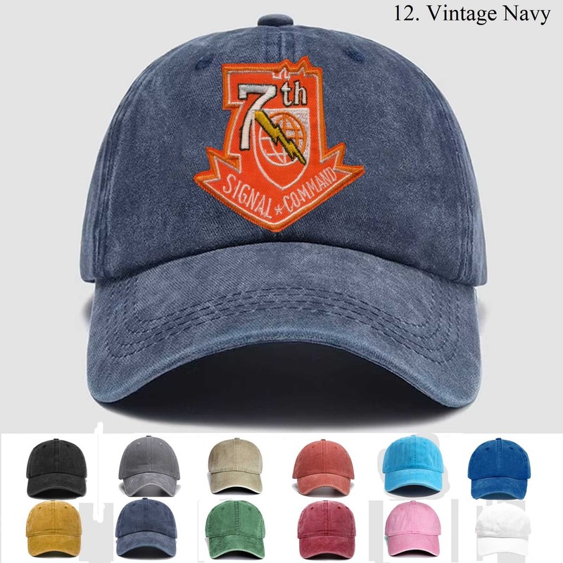 Customized Embroidered Hat Us Army 7th Signal Command, Trucker Hat, Gift Idea