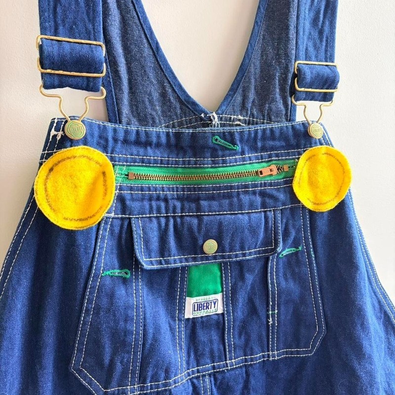 Vintage Liberty London Men's Denim Dungarees overalls, plus size 42x32, workwear gallery