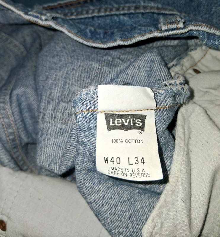Vintage Levis 550 Jeans Mens 40x34 Blue Denim Manufactured IN USA 1991 Excellent gallery
