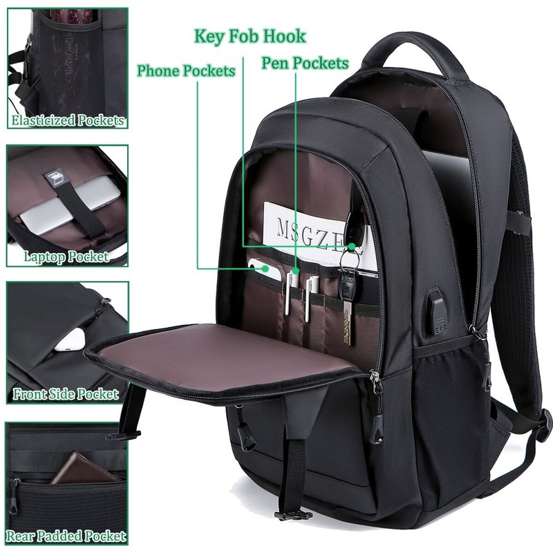 Men Women Backpack Travel Rucksack School 15.6" Laptop Bag W/ USB Charging Port gallery