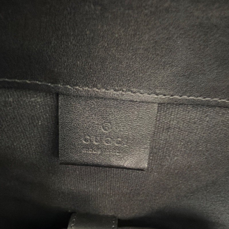 Gucci GG Pattern Backpack Black Gray Red Drawstring Buckle Outer Pockets Men gallery