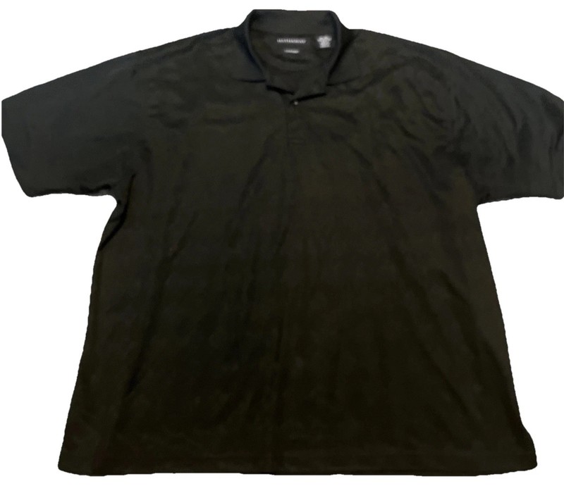 Hathaway Men’s Polo Size XL/XG Cool Max Short Sleeve Shirt Black Breathable Golf