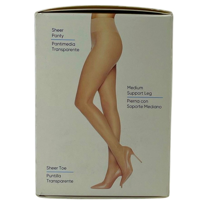 L'eggs Sheer Energy Medium Support Sheer Panty Compression Tights Suntan Size Q gallery