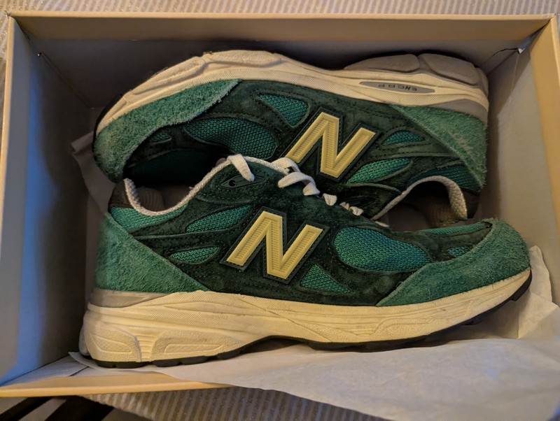 Size 9- Teddy Santis x New Balance 990v3 Made in USA Green Gold