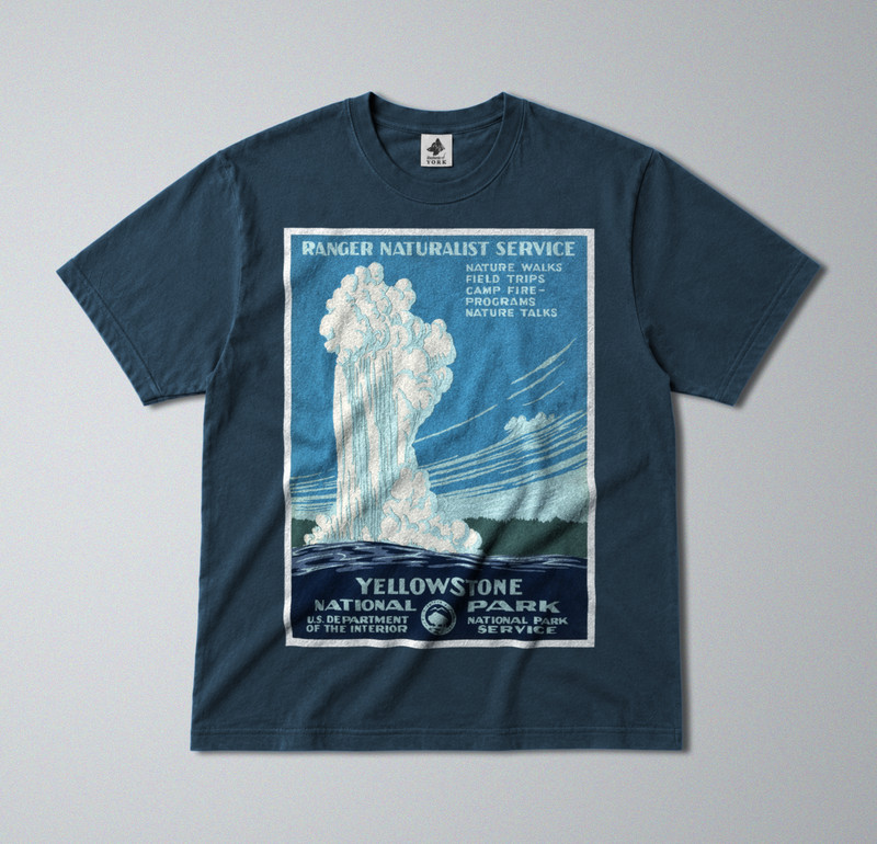 100% Cotton Tee – Regular Fit – Unisex – Yellowstone National Park Print