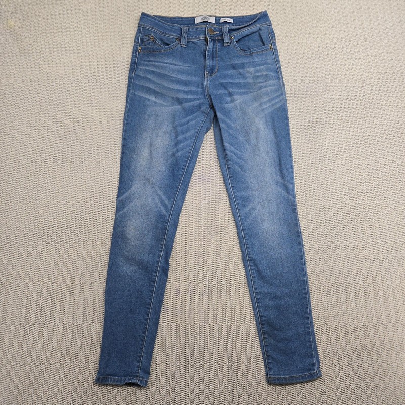 YMI Wanna Betta Butt Jeans Womens 7/28 Mid Rise Skinny Distressed Denim Pants gallery
