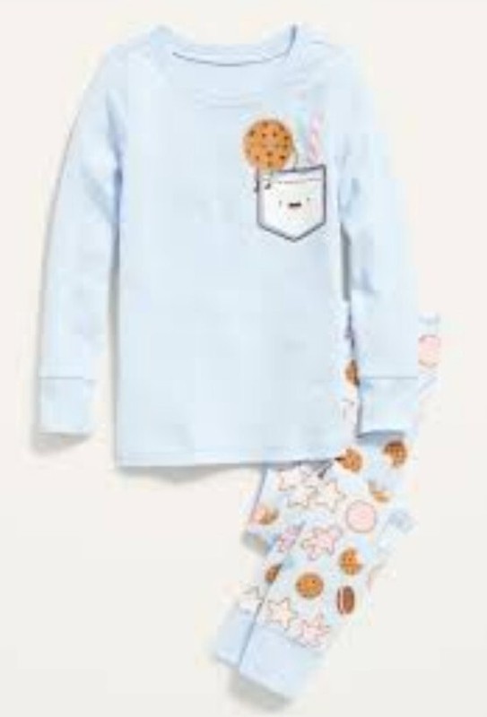 Old Navy Unisex Milk And Cookie Pajama Set 6-12M New With Tag Free Shipping