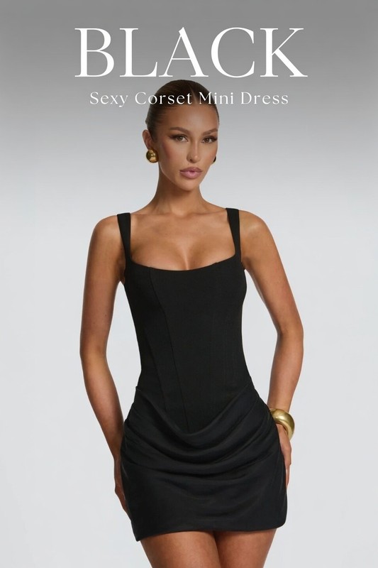 Womens Corset Mini Dress Sleeveless Bodycon Party Cocktail Wedding Evening Dress