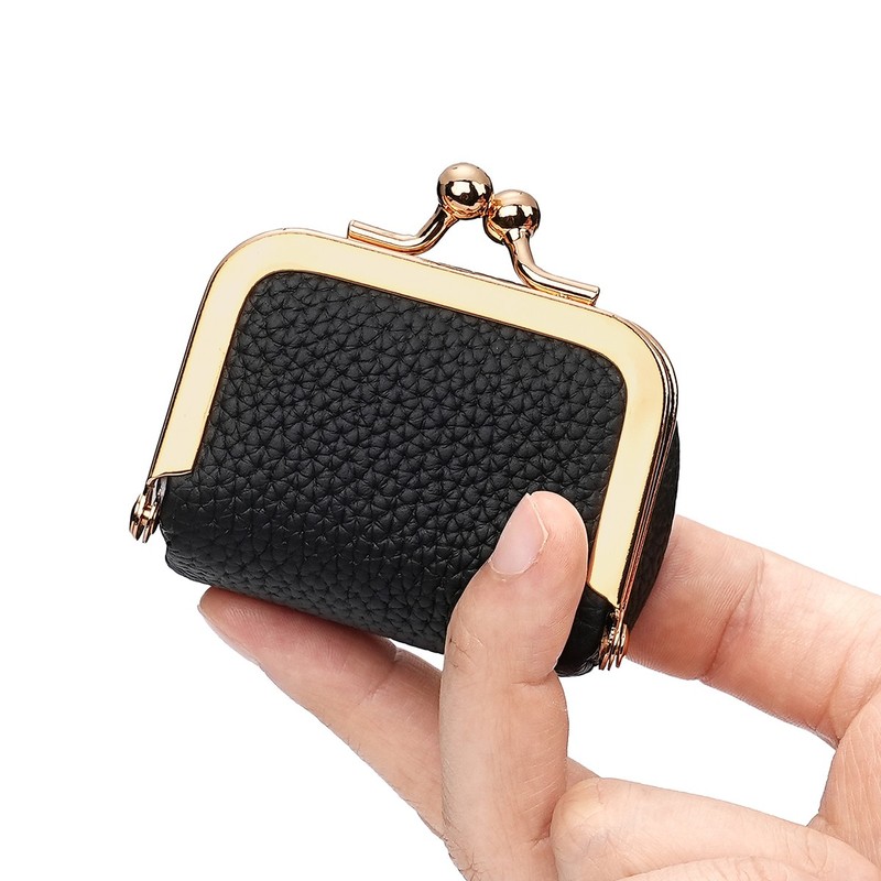 Genuine Leather for Women Mini Jewelry Box Coin Purse with Kiss Lock Mini Wallet gallery