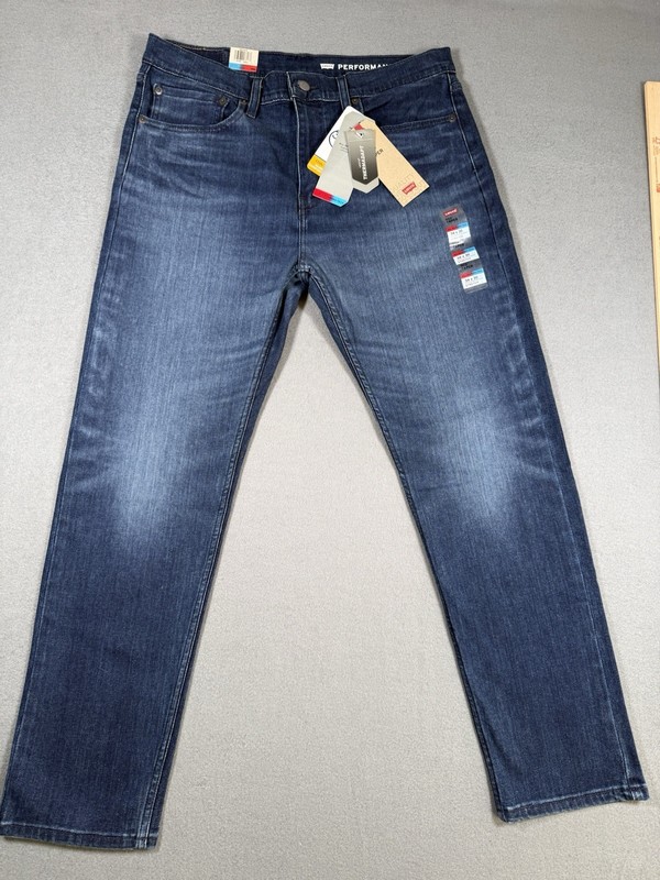 NWT Levi’s 502 Regular Taper Performance Jeans 34×30 Thermadapt Blue Denim #0010