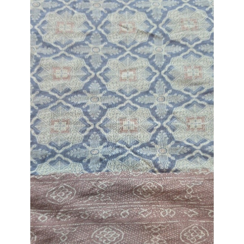 LUCKY BRAND | Boho Print Cotton Modal Peasant Tee Tunic Dusty Blue Pink Top | 1X gallery