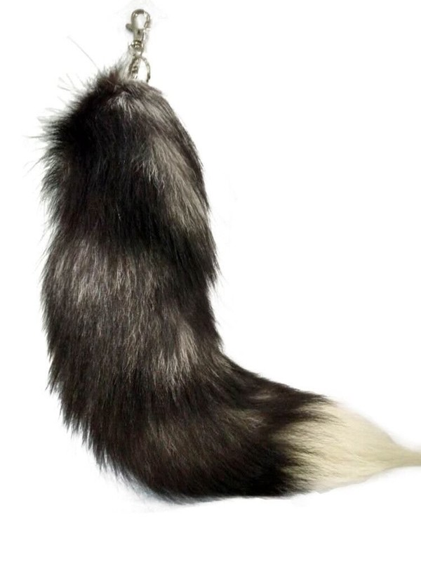 Fluffy Real Fox Fur Tail Keychain Tassel Bag Cosplay Toy Handbag Accessory Ho…