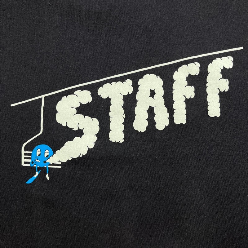 Vintage Ski Snowboard Sweatshirt Adult Large Black Cartoon Nature Staff Club 90s gallery