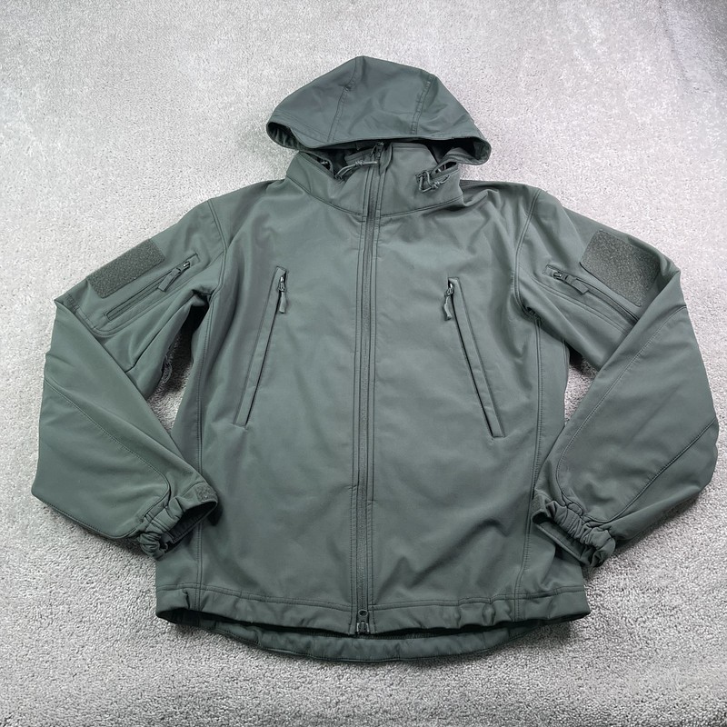 Condor Jacket Mens Large Grey 602 Summit Soft Shell Fleece Lined Hooded Tactical