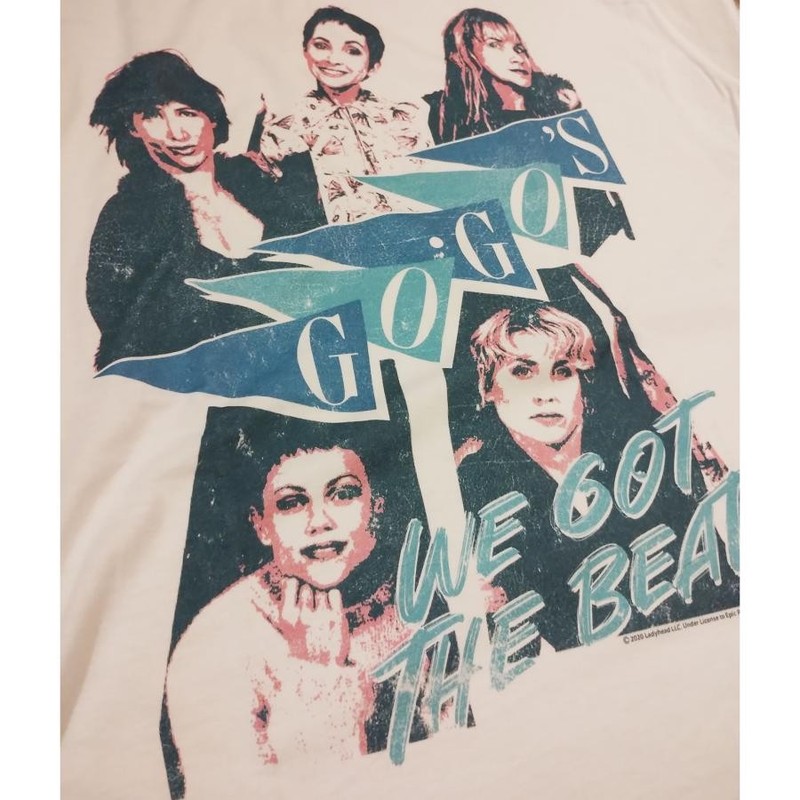 The Go Go’s Band Rare design WHite Short Sleeve Remake T shirt