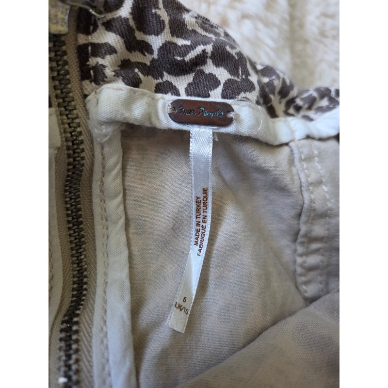 Free People Modern Femme Novelty Mini Denim Skirt In Leopard Print Zip Skirt gallery