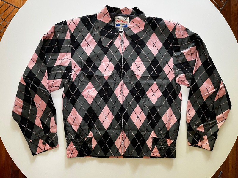 50’s RAYON DRY BONES ATOMIC ROCKABILLY ARGYLE RICKY JACKET MCM DRYBONES JAPAN