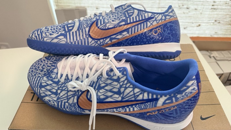 Nike Zoom Mercurial Vapor 15 Academy IC Azulejo Shoes Blue White Copper NIB gallery