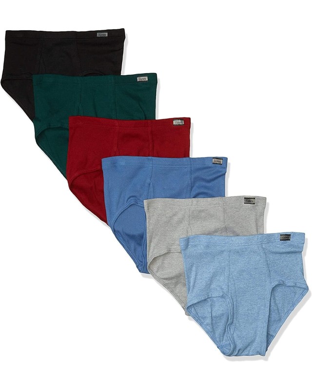 Men’s Hanes Cotton Bikini Brief Underwear – Assorted Colors (3 or 6 Pack)