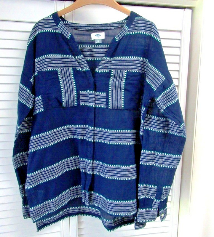 Women’s Native American Inspired Cotton Shirt Jacket Old Navy -Oversized Small