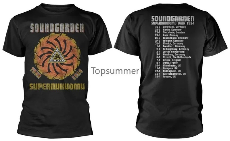 Soundgarden Superunknown Tour 94 T-Shirt Hot Selling 100% Cotton Tee Shirts New
