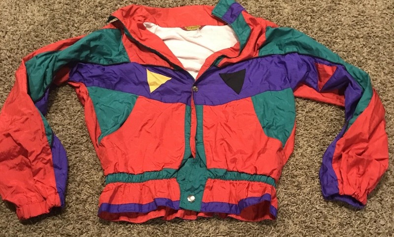 Vtg Fusilli Brand Nylon Button Up Jacket 90’s Ski Womens S B16