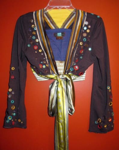 A COMMON THREAD anthropologie wrap top L NWoT mirrors