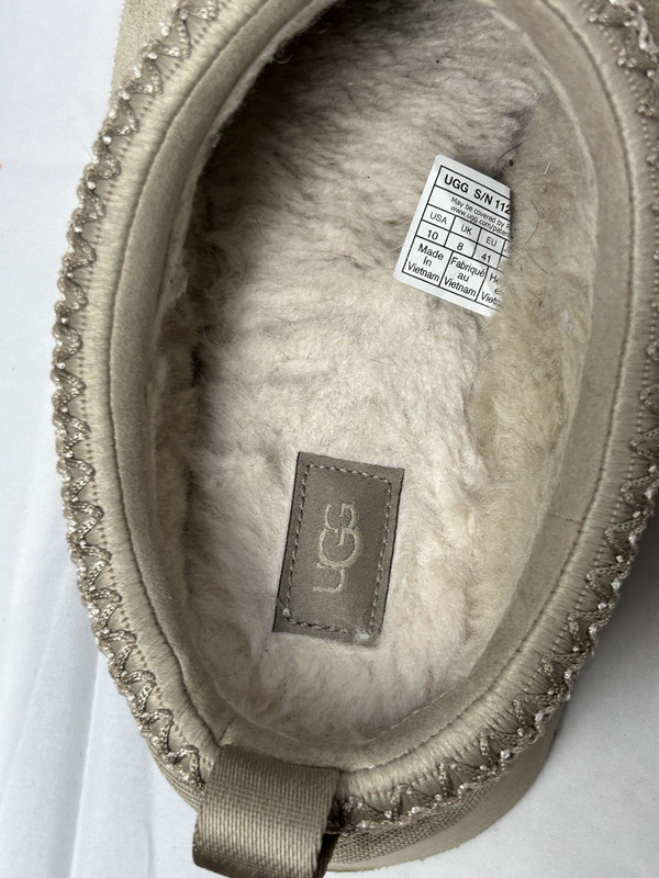 Women's Shoes UGG TAZZ Platform Suede Slippers 1122553 SAND Size US 10 gallery