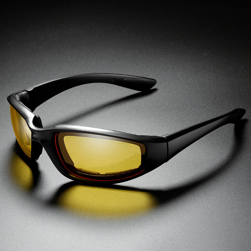 Sunglasses Padded Motorcycle Riding Glasses Google Wind Resistant Driving Yellow gallery