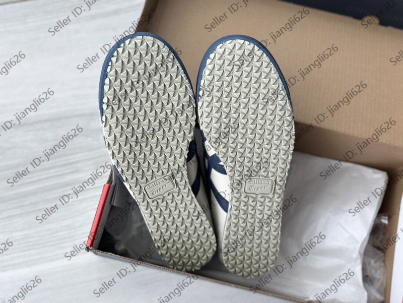2026 Onitsuka Tiger Mexico 66 Classic Unisex Shoes Birch/Navy Blue Retro Sneaker gallery