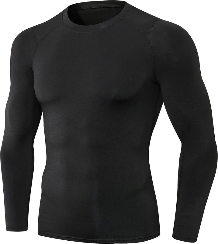 Men’s Thermal Underwear T-Shirt Compression Long Sleeve Gym Athletic Base Layer