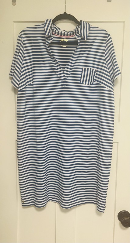 NWT Lilly Pulitzer Dune Dress Barton Blue St Tropez Stripe XXL